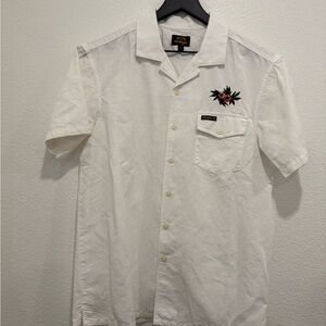 Billabong x Wrangler White Short Sleeve Shirt with Embroidery